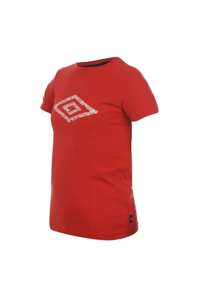 Dámské umbro Cotton Logo T Shirt Boys Red - Červená B466 - Umbro