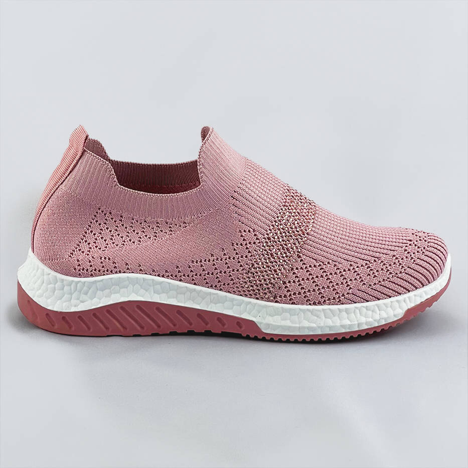 Růžové ažurové dámské boty se zirkony G83V6 COLIRES, odcienie różu XL (42) i392_19716-D