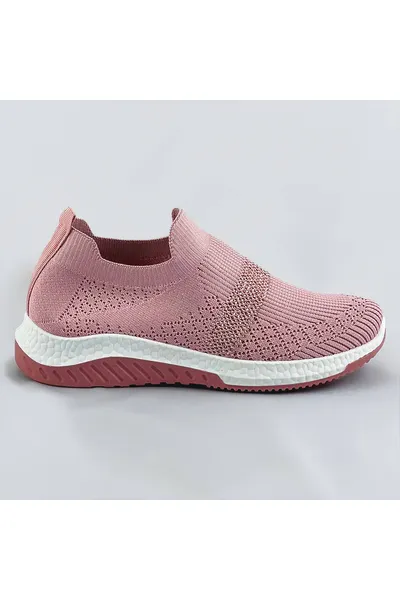 Růžové ažurové dámské boty se zirkony G83V6 COLIRES