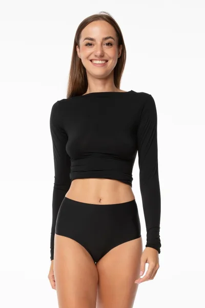 Julimex Hladká Longsleeve Halenka s Dlouhým Rukávem