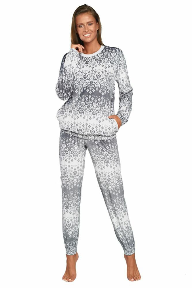 Zimní pohodlné pyžamo pro ženy Snow Grey Italian Fashion, šedá S i43_69743_2:šedá_3:S_