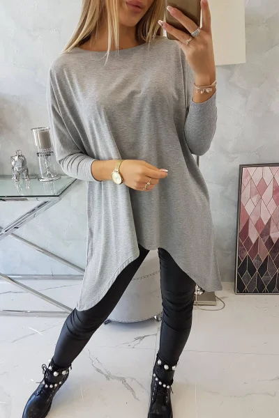 Oversize dámská halenka šedá - K-Fashion