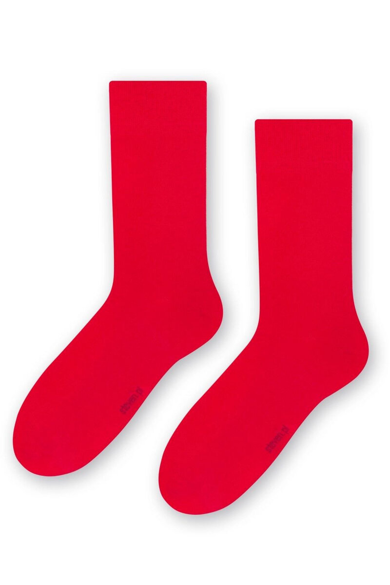 Kvalitní pánské červené ponožky Steven, Červená 45/47 i41_81794_2:červená_3:45/47_