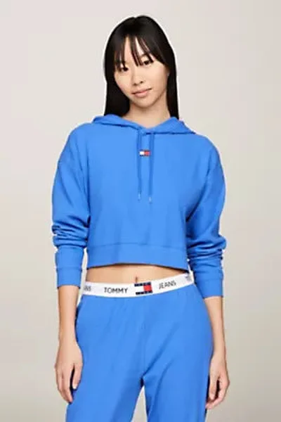 Dámská mikina s kapucí RIBBED HOODIE - velké velikosti - Tommy Hilfiger