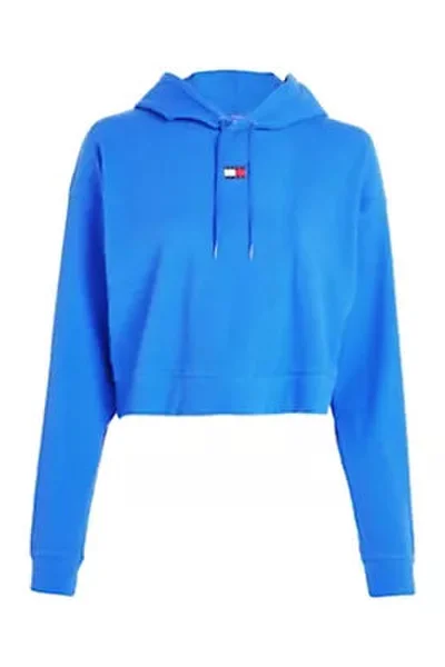 Dámská mikina s kapucí RIBBED HOODIE - velké velikosti - Tommy Hilfiger