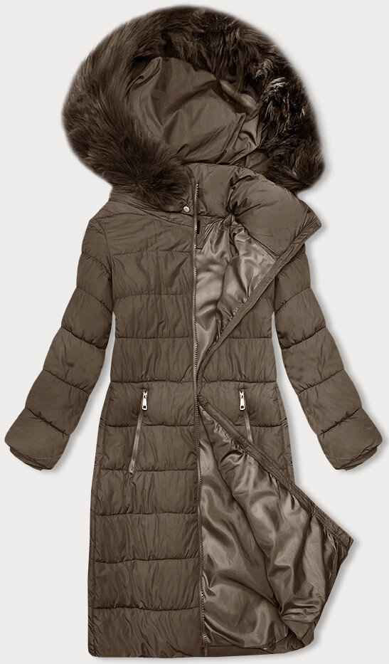 Zimní bunda s kapucí Jemný Dotek Luxe, odcienie beżu M (38) i392_22953-47