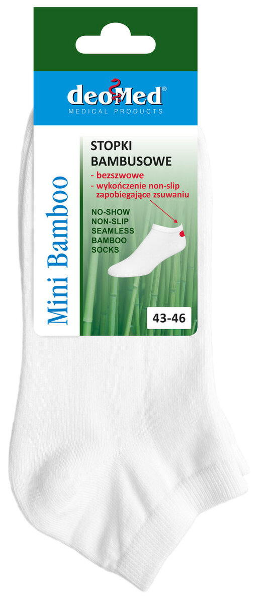 Ponožky MINI BAMBOO NON-SLIP JJW DEOMED, bílá 43-46 i170_SKA-MINI-BAMBOO-NON-SLIP-BIAŁY-43-46