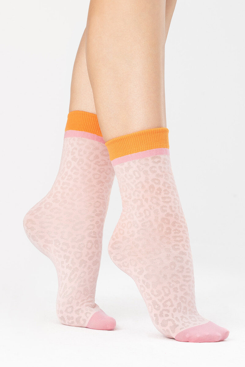 Růžové baletky - punčochové ponožky Fiore Purr s označenými prsty, UNI i510_42628473666