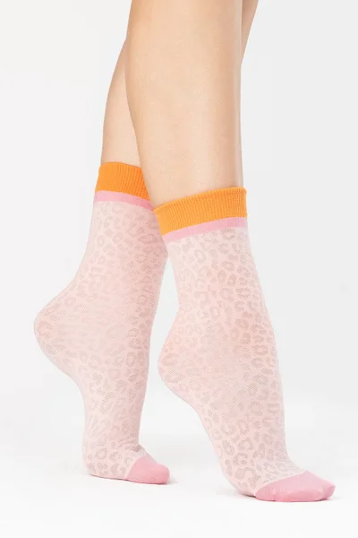 Růžové baletky - punčochové ponožky Fiore Purr s označenými prsty