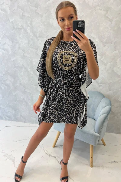 Dámské šaty Netopýr leopard K-Fashion