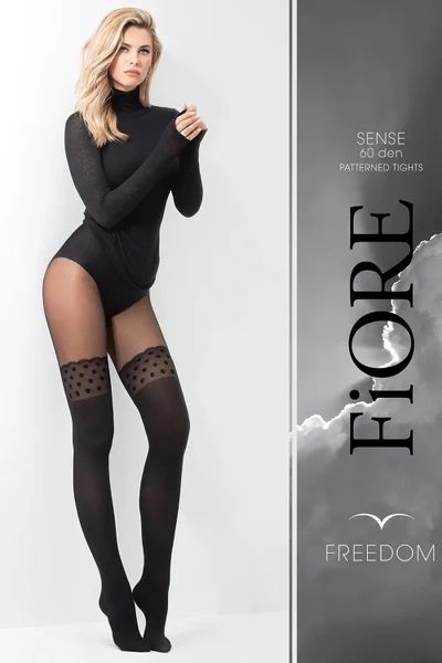 Černé punčochové kalhoty Sense 60 DEN od Fiore pro ženy