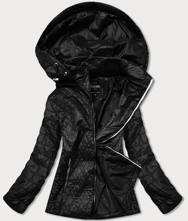 Černá dámská prošívaná bunda 723 ATURE, odcienie czerni 54 i392_19326-30