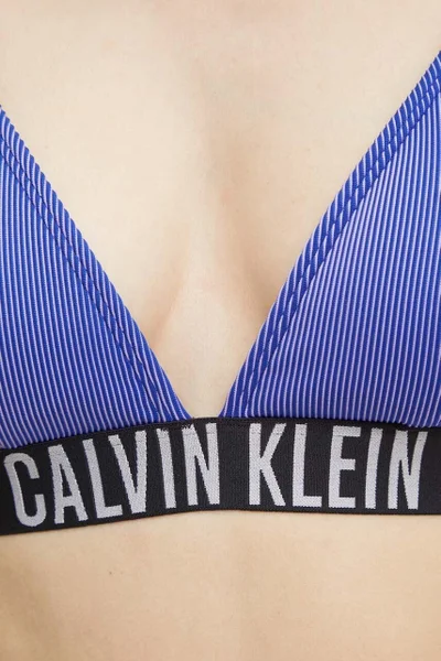 Calvin Klein dámská plavková podprsenka modrá s vycpávkami