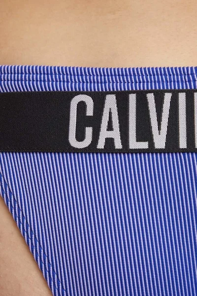 Dámské modré plavky spodní díl na zavazování - Calvin Klein