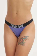 Brazilské plavky Calvin Klein - modré - elastické - recyklované