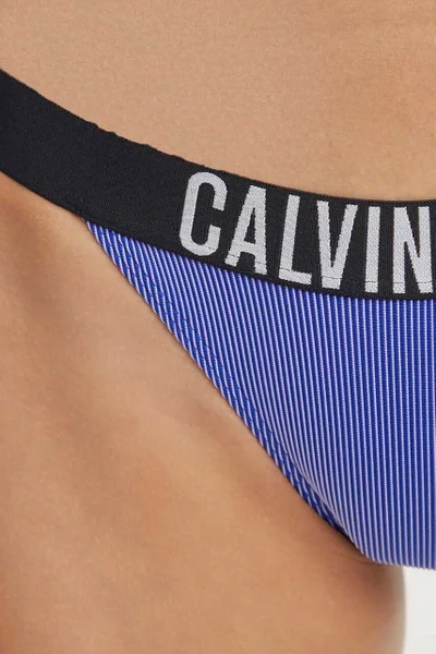 Brazilské plavky Calvin Klein - modré - elastické - recyklované