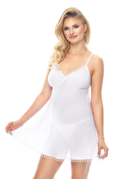 Vzdušná Babydoll White s guipure - Irall