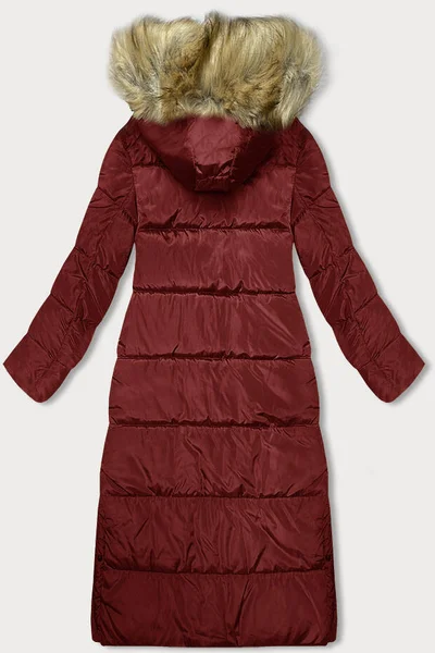 Zimní červená bunda s kožešinovou podšívkou MELYA MELODY