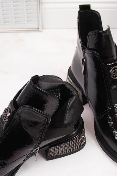 Černé zimní platformové boty FILIPPO pro ženy