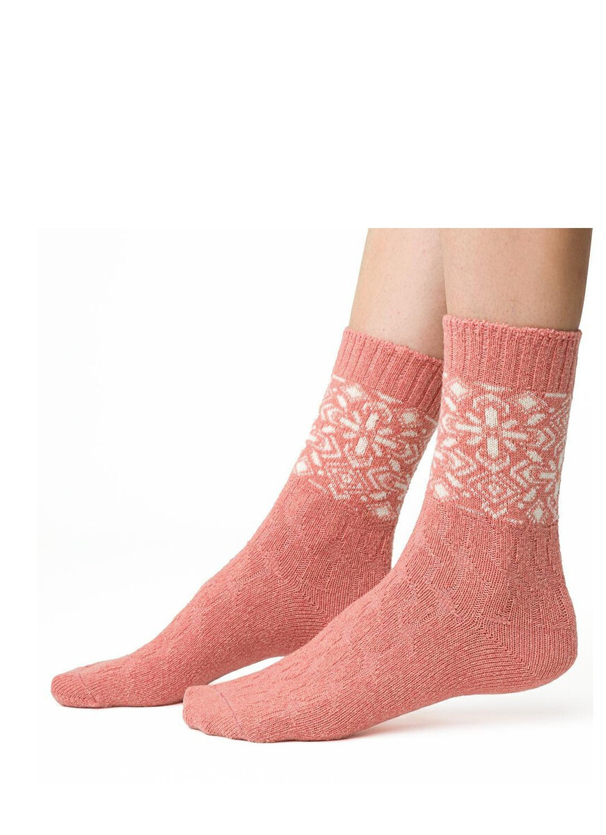 Vlněné horské ponožky Steven Vzor, šedá 35-37 i384_79160014