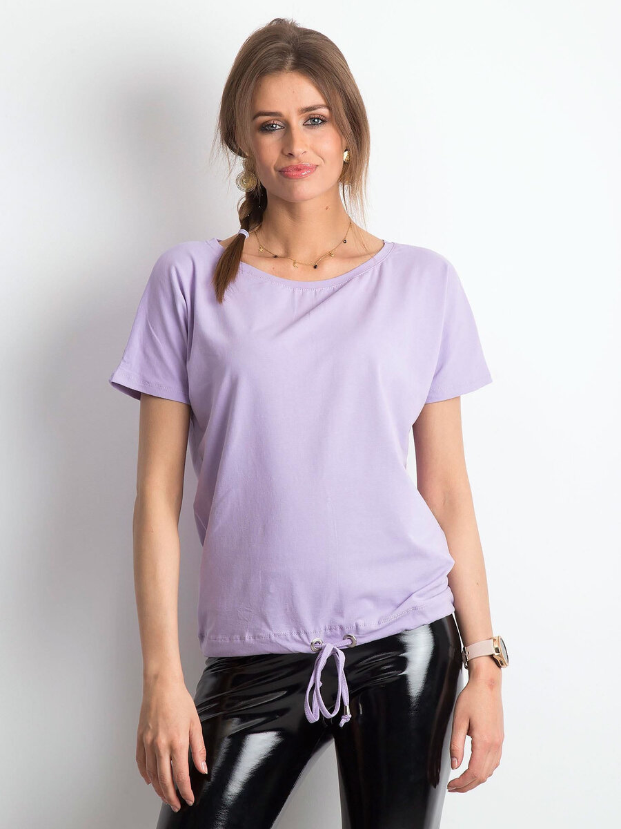 Dámské bavlněné tričko, světle fialové FPrice, S i523_2016102135531