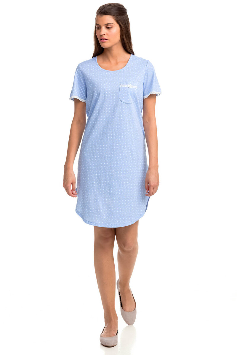 Vamp - Pohodlná dámská noční košile 85GTP - Vamp, blue bel air S i512_14381_281_2