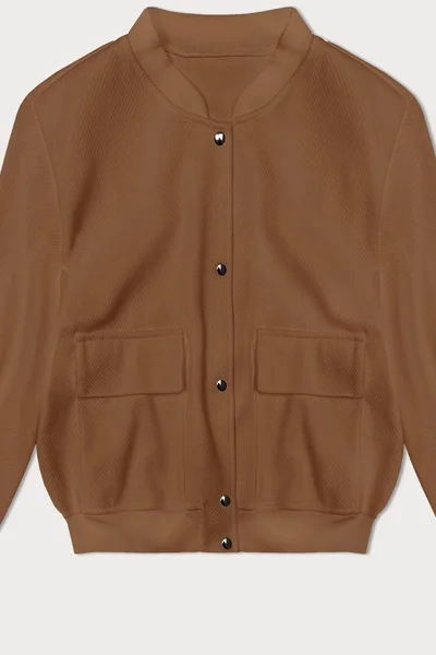 Dámská béžová vlněná bomber bunda MADE IN ITALY