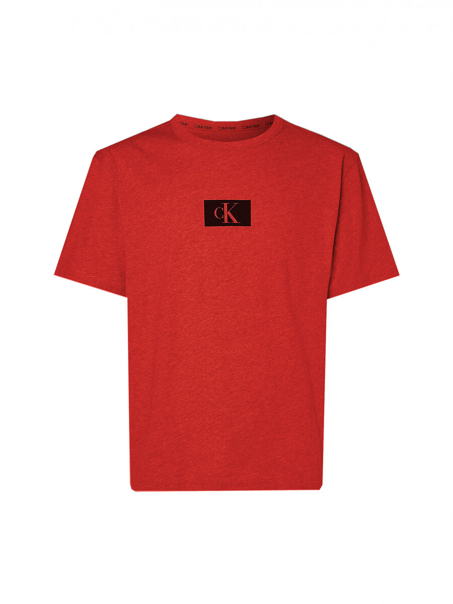Pánské triko na spaní s logem CK - červené, červená XL i10_P60161_1:19_2:93_