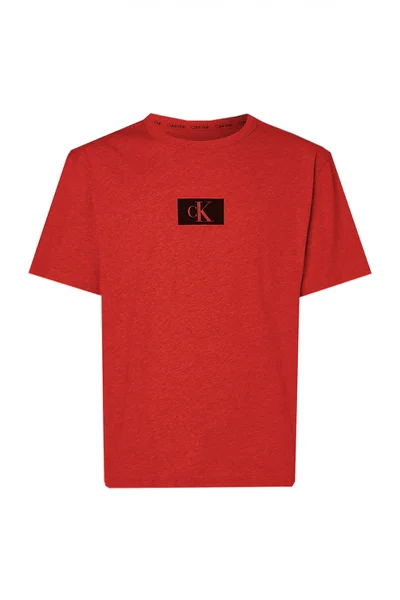 Pánské triko na spaní s logem CK - červené