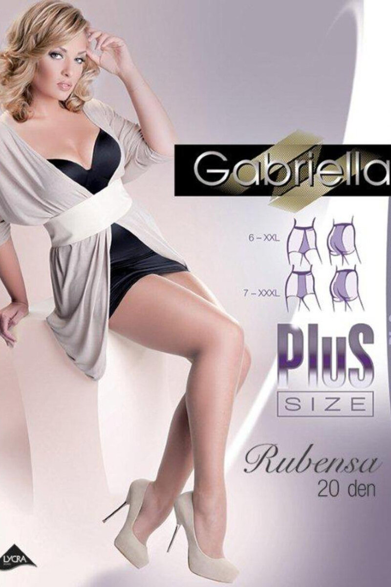 Klasické punčochové kalhoty Gabriella Rubensa Plus Size, béžová 7 i170_16107102