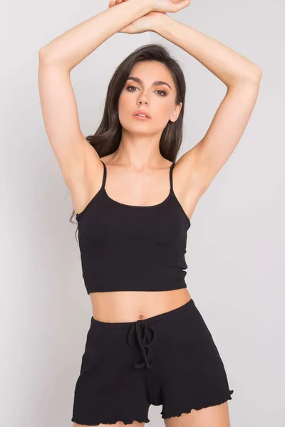 Dámský RUE PARIS Černý crop top FPrice