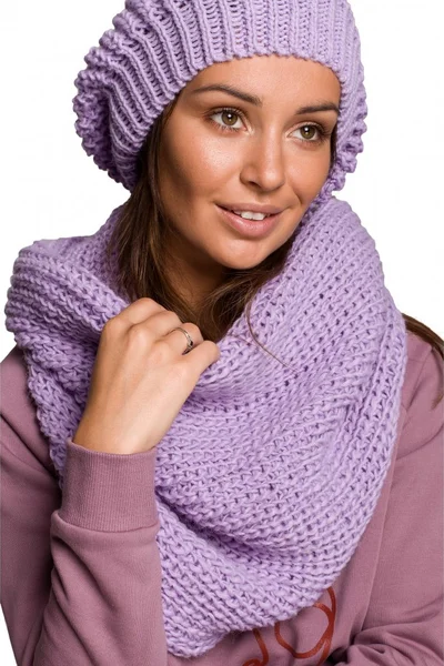 Zimní ochranná pletená čepice pro děti - Levandulová Přikrývka