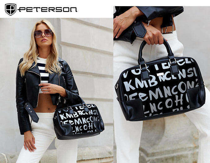 Černá dámská kabelka Peterson s příčkou, jedna velikost i523_5903051171147