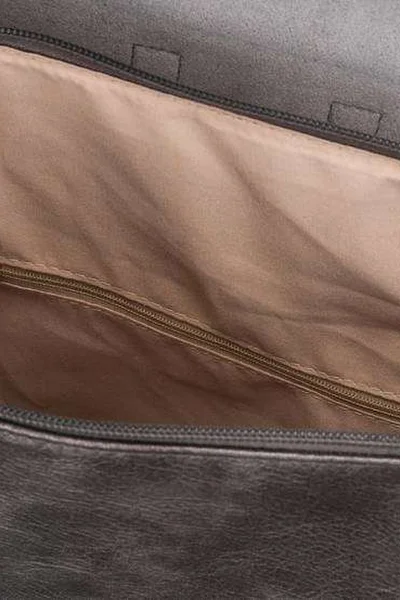 Temně šedý batoh Peterson® s magnetickým a zipovým zapínáním