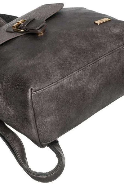 Temně šedý batoh Peterson® s magnetickým a zipovým zapínáním