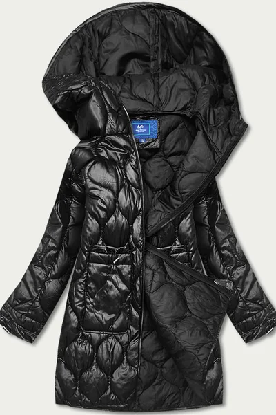 Černá bunda pro ženy s ozdobným prošíváním UE54K6 Ann Gissy