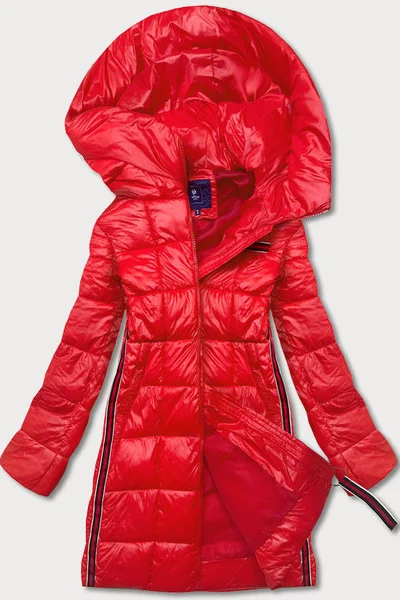Červená bunda pro ženy s ozdobnými lampasy 550 Ann Gissy