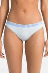 Dámské tanga 4V556 modrá - Calvin Klein