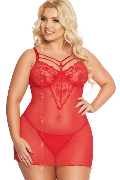 Dámská košilka a kolhotky string ALDONA PLUS SIZE SoftLine