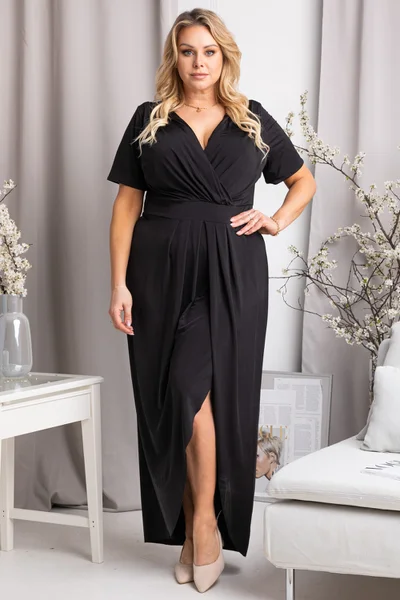 Černé elegantní maxi šaty LIZBONA od Karko