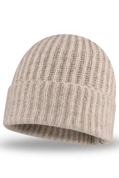 Zimní pruhovaná dámská čepice - Měkký úplet