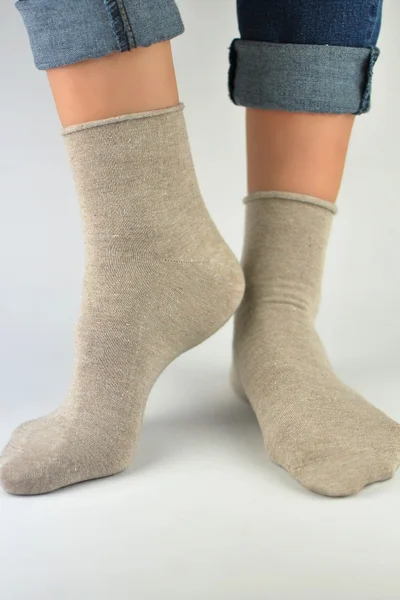 Dámské lesklé ponožky Noviti Comfort