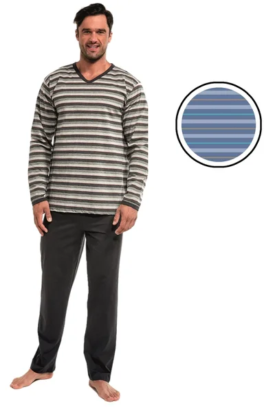 Mužské pohodlné pyžamo Cornette Stripes