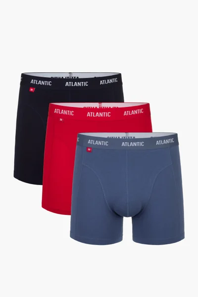 Atlantic Pánské Sportovní Boxerky Comfort - Tmavé Barvy