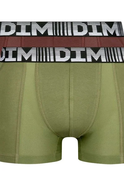 Flexové boxerky DIM Cotton Air 2ks - zelené