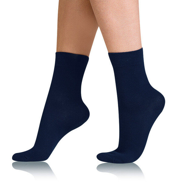 Modré pohodlné bavlněné dámské ponožky - Cotton Bliss by Bellinda, 35 - 38 i454_BE496845-190-38
