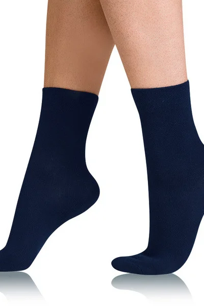 Modré pohodlné bavlněné dámské ponožky - Cotton Bliss by Bellinda