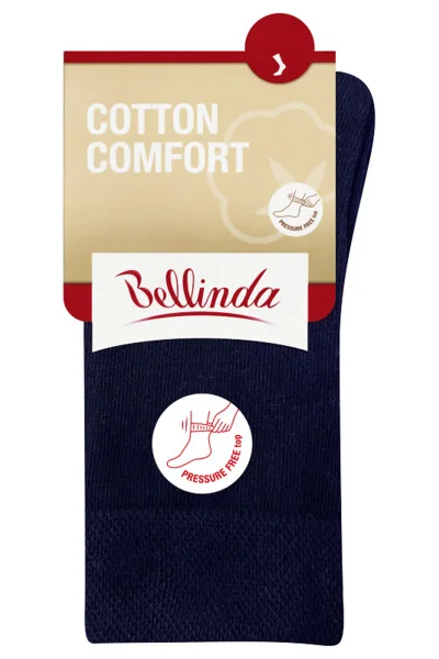 Modré pohodlné bavlněné dámské ponožky - Cotton Bliss by Bellinda