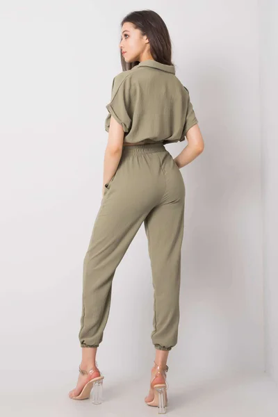 Khaki casualová souprava RUE PARIS FPrice