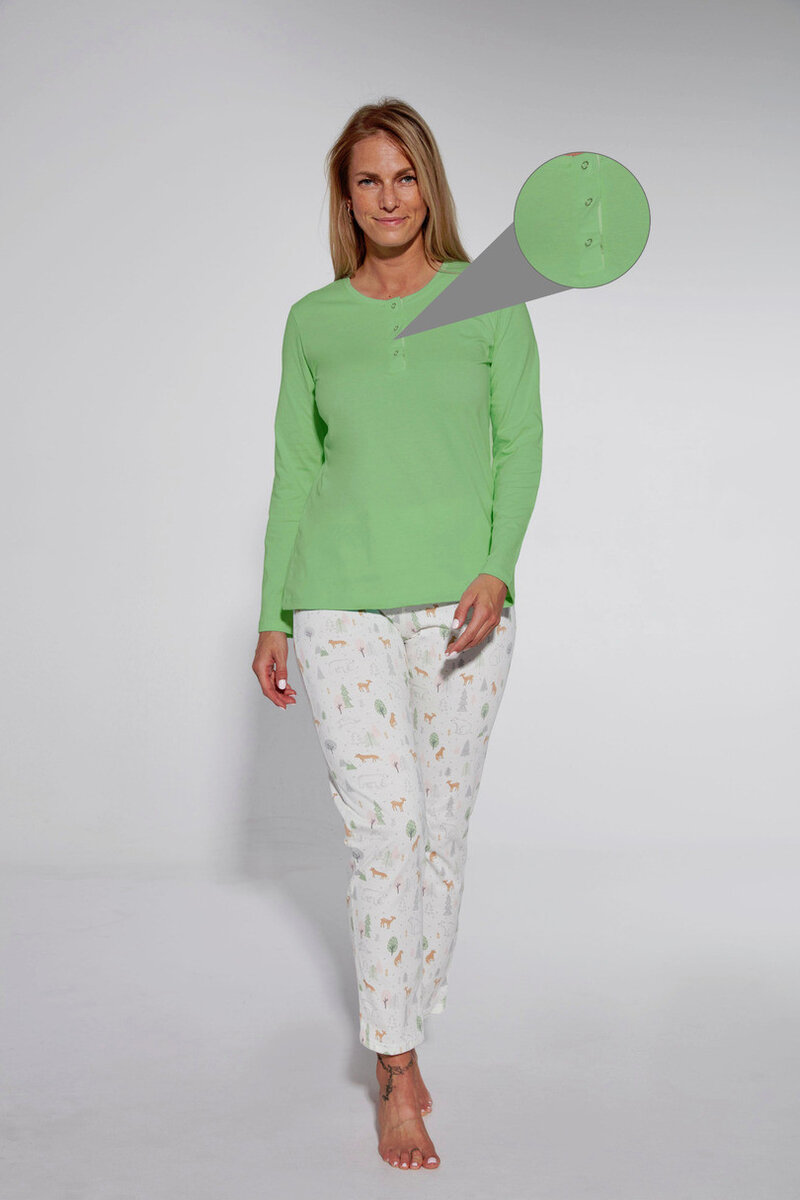 Zelené pyžamo pro ženy Cornette Debbie, zelená M i170_PD-771-00M-000016-371
